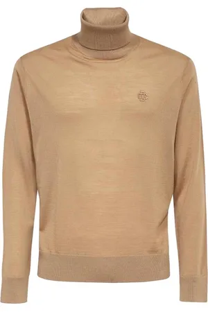 Dsquared2 Strik, Herre, Brun, S, Uld, Stilfuld Pullover Sweater til Mænd