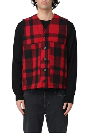 Filson Jakke, Herre, Rød, M, Uld, Rød Uldtærtejakke Vest