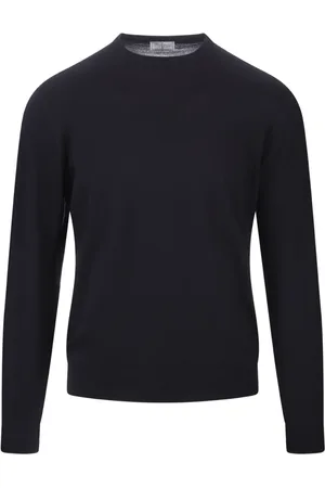 FEDELI Strik, Herre, Blå, 2XL, Uld, Blå Uld Sweater