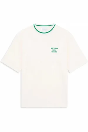 Drôle de Monsieur Top, Herre, Hvid, M, Bomuld, Bomuld T-shirt