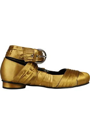 ALOHAS Sko, Dame, Gul, 36 EU, Uld, Silke Guld Ballerina Læder Snøresko