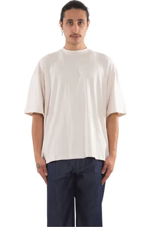 COSTUMEIN Top, Herre, Hvid, L, Uld, Plisseret Boxy Tee