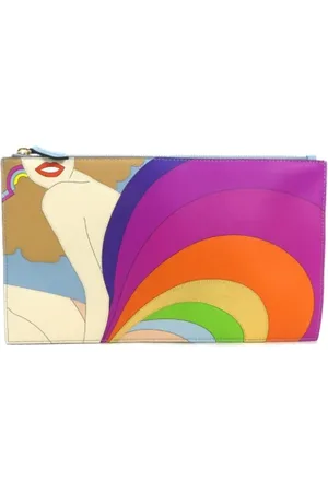 Fendi Pre-owned, Dame, Flerfarvet, ONE SIZE, Tyl, Pre-owned Laeder fendi-tasker