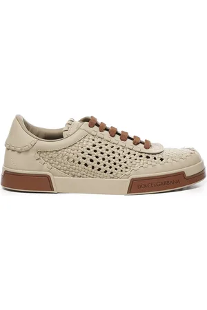 Dolce & Gabbana Sko, Herre, , 42 EU, Læder, Logoed Læder Sneakers