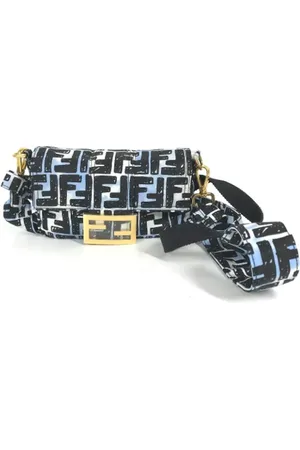 Fendi Pre-owned, Dame, Sort, ONE SIZE, Tyl, Pre-owned Stof fendi-tasker