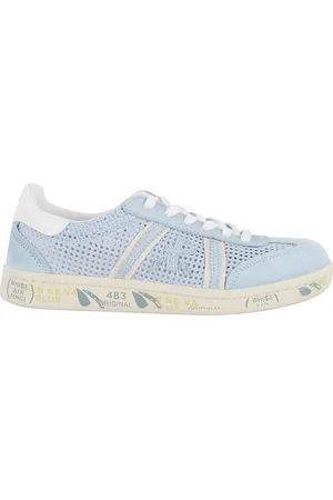Premiata Sko, Dame, Blå, 38 EU, Bomuld, Mesh og ruskind sneakers i blå