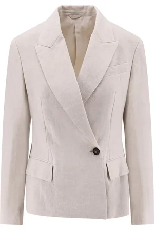 Brunello Cucinelli Jakke, Dame, , M, Polyester, Glitrende dobbeltradet jakke