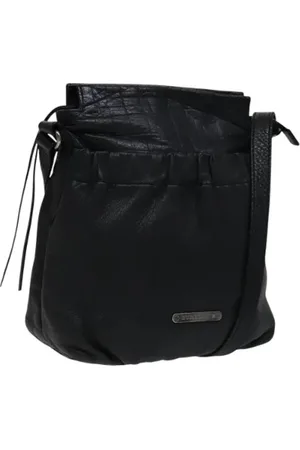 Burberry Pre-owned, Dame, Sort, ONE SIZE, Uld, Pre-owned Laeder skuldertasker