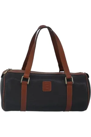Bally Pre-owned, Dame, Sort, ONE SIZE, Tyl, Pre-owned canvas håndtasker