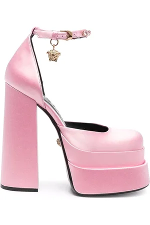 VERSACE Sko, Dame, Lyserød, 40 EU, Satin, Kvinders høje hæle Medusa lyserød 1002005-Dra67-1Pb9V