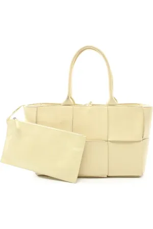 Bottega Veneta Pre-owned, Dame, Gul, ONE SIZE, Uld, Pre-owned Laeder totes