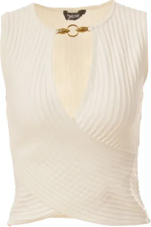 Roberto Cavalli Top, Dame, Hvid, L, Trøjer