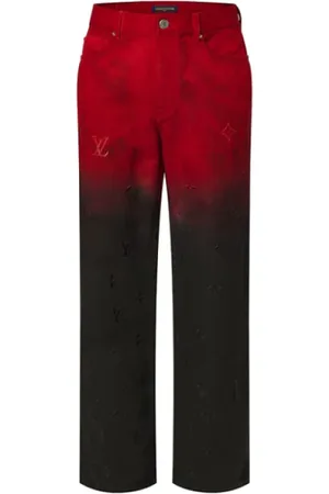 LOUIS VUITTON Bukser, Dame, Flerfarvet, W30, Sort Rød Broderet Gradient Bukser