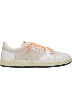 Premiata Sko, Dame, Flerfarvet, 39 EU, Læder, Sneakers i revnet læder