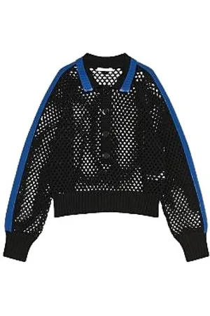 Patrizia Pepe Strik, Dame, Sort, S, Neteffekt Strikketop