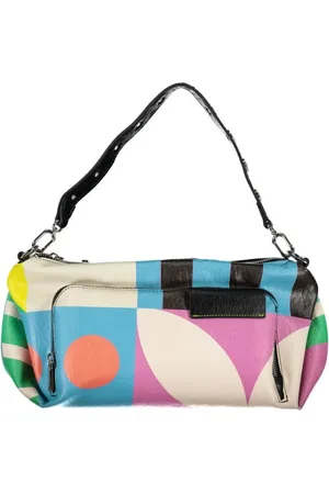 Desigual Taske, Dame, Flerfarvet, ONE SIZE, Uld, Pink Håndtaske med Justerbar Skulderrem