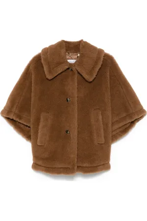 Max Mara Jakke, Dame, Brun, L, Cashmere, Kamelbrun Alpaka Cashmere Silkejakke