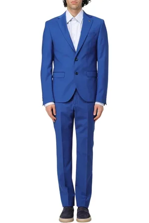 Manuel Ritz Jakkesæt, Herre, Blå, M, Elegant Blå Slim Fit Suit