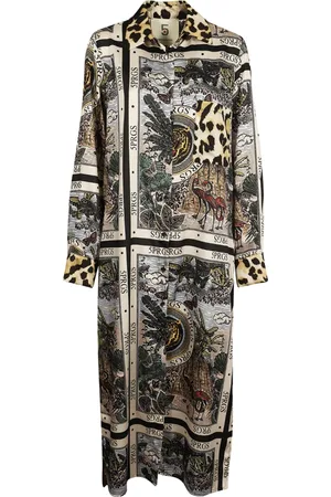 5 PROGRESS Kjole, Dame, Flerfarvet, S, Polyester, Polyester Twill Kjole