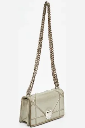 Dior Pre-owned, Dame, Grå, ONE SIZE, Tyl, Pre-owned Laeder dior-tasker
