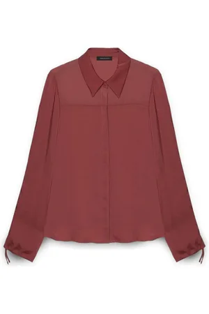 Fiorella rubino Bluser & Skjorter, Dame, Rød, 4XL, Satin, Satin skjorte