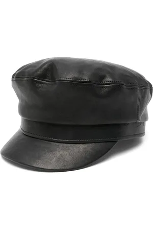 ANN DEMEULEMEESTER Tilbehør, Dame, Sort, 57 CM, Uld, Sort Stud Embellished Flat Peak Cap