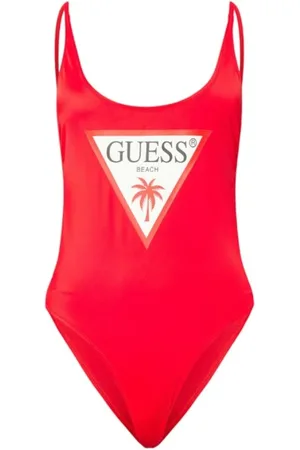 Guess Badetøj, Dame, Rød, XS, Uld, Stilfuldt One Piece Kostume til Kvinder