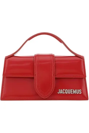 Jacquemus Taske, Dame, Rød, ONE SIZE, Uld, Læder skuldertaske med klaplukning