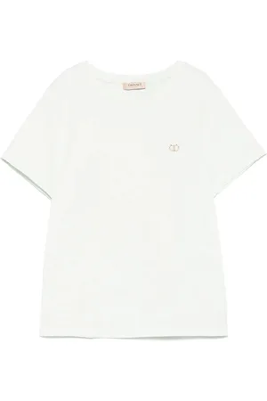 Twin-Set Top, Dame, Hvid, S, Vandgrøn Tee
