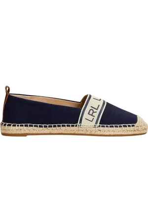 Ralph Lauren Sko, Dame, Blå, 38 1/2 EU, Læder, Marineblå espadril Caylee