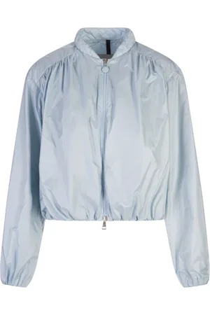 Moncler Jakke, Dame, Blå, XS, Polyester, Blå Pufferjakke med Polyester Polstring
