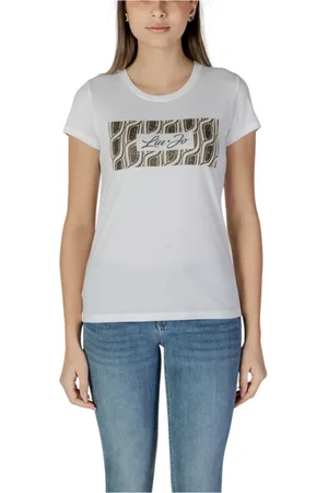 Liu Jo Top, Dame, Hvid, XS, Bomuld, Kortærmet bomulds T-shirt