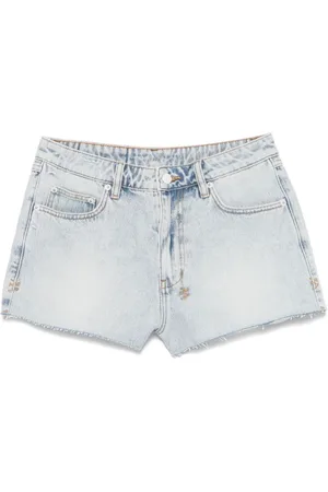 KSUBI Shorts, Dame, Blå, W26, Denim, Denim Shorts med Broderet Logo