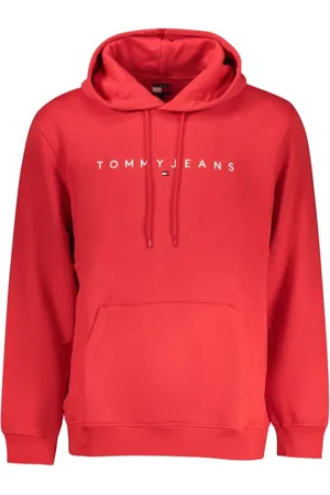 Tommy Hilfiger Sweathshirts & Hoodies, Herre, Rød, XL, Bomuld, Rød Bomuld Herre Sweater Hættetrøje