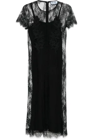 Blugirl Kjole, Dame, Sort, XS, Sort Kjole med Rund Hals