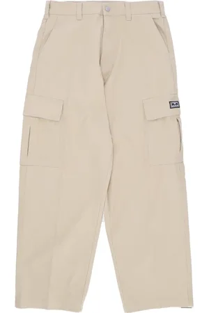 Obey Bukser, Herre, Grå, W30, Bomuld, Cargo Pant Sølvgrå Lang Twill