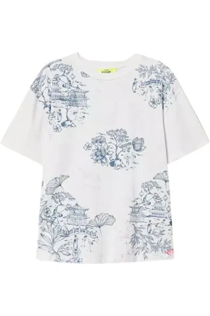 Twin-Set Top, Dame, Flerfarvet, M, Bomuld, Blomsterprint T-shirt og Polo Sæt