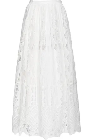 Pinko Nederdel, Dame, Hvid, XS, Uld, Elegant Bianco Nederdel til Kvinder