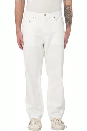 Golden Goose Jeans, Herre, Hvid, W31, Bomuld, Klassiske FivePocket Jeans Hvid Mænd