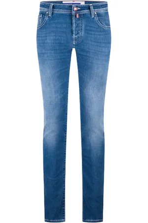 Jacob Cohen Jeans, Herre, Blå, W36, Bomuld, Super Slim Fit Jeans Made in Italy