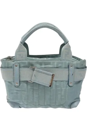 Fendi Pre-owned, Dame, Blå, ONE SIZE, Tyl, Pre-owned Canvas fendi-tasker