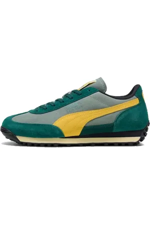 PUMA Sko, Herre, Grøn, 43 EU, Nylon, Vintage Canvas Sneakers med Ruskind Finish