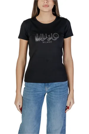 Liu Jo Top, Dame, Sort, M, Bomuld, Kortærmet T-shirt Forår/Sommer Kollektion