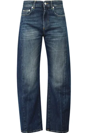 DEPARTMENT FIVE Jeans, Dame, Blå, W30, Bomuld, Barrel Jeans med bæltestropper