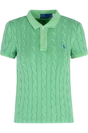 Ralph Lauren Top, Dame, Grøn, M, Bomuld, Kortærmet polo skjorte i pistacie