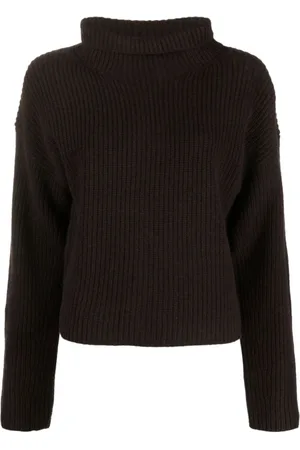 Ralph Lauren Strik, Dame, Brun, XL, Uld, Brun Uld Cashmere Afslappet Sweater