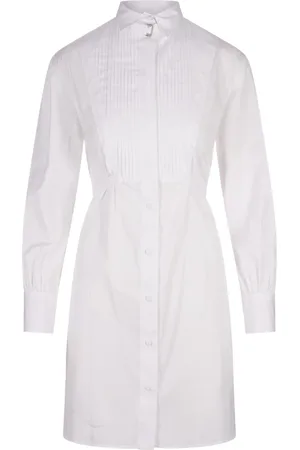 Alexander McQueen Kjole, Dame, Hvid, XS, Hvid Oversized Skjortekjole