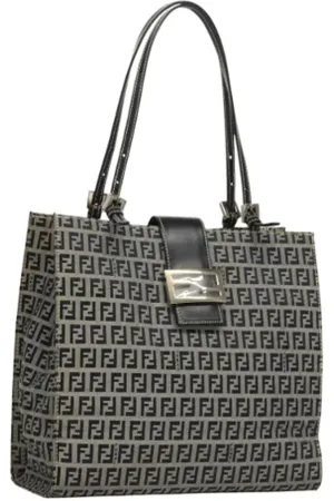 Fendi Pre-owned, Dame, Blå, ONE SIZE, Tyl, Pre-owned Canvas fendi-tasker