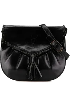 Saint Laurent Pre-owned, Dame, Sort, ONE SIZE, Uld, Pre-owned Laeder skuldertasker
