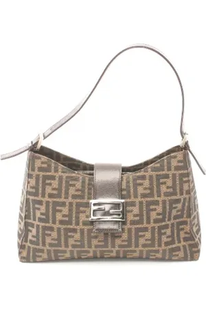Fendi Pre-owned, Dame, Brun, ONE SIZE, Uld, Pre-owned Canvas fendi-tasker